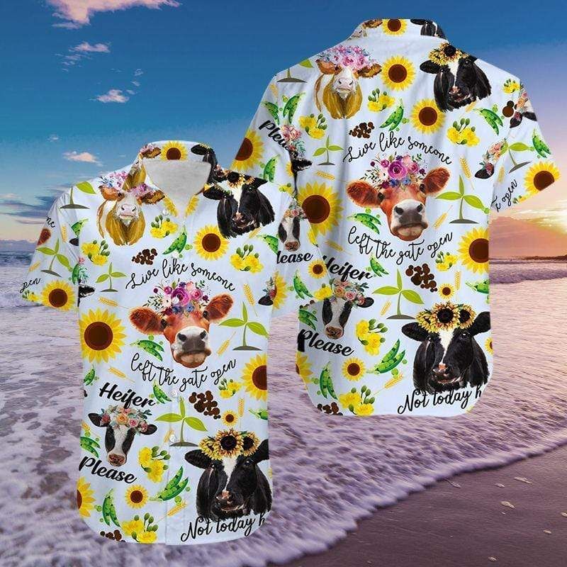 Felacia [Hawaii Shirt] Funny Cow Farmer Hawaiian Aloha Shirts-ZX0877